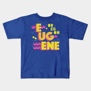 Retro 90s Eugene, Oregon Kids T-Shirt